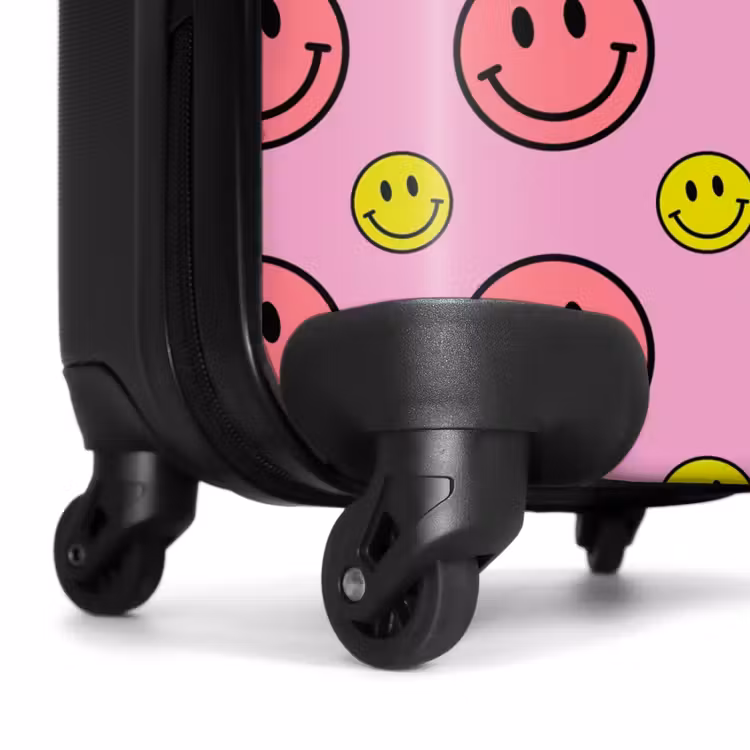 All smiles roze NBS - Handbagage koffer - Unisex middel -wiel