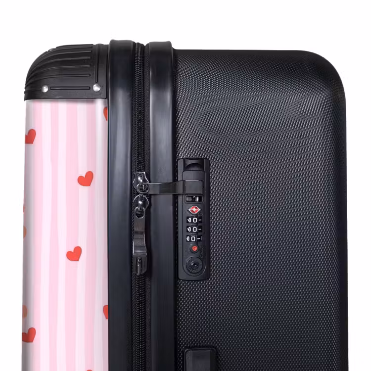 Amore vita sole - Roze - Hartjes NBS - Handbagage koffer - Volwassenen Unisex middel -binnenkant