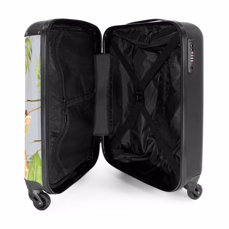 Diertjes in de jungle NBS - Handbagage koffer - Unisex middel -binnenkant