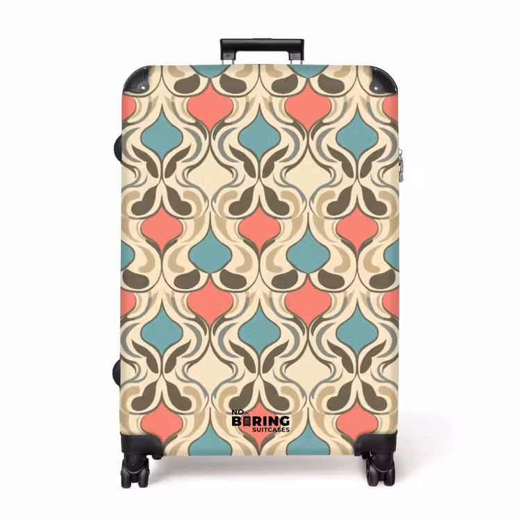 Barok - Retro - Kleurrijk NBS - Handbagage koffer - Volwassenen Unisex middel -productfoto_recht