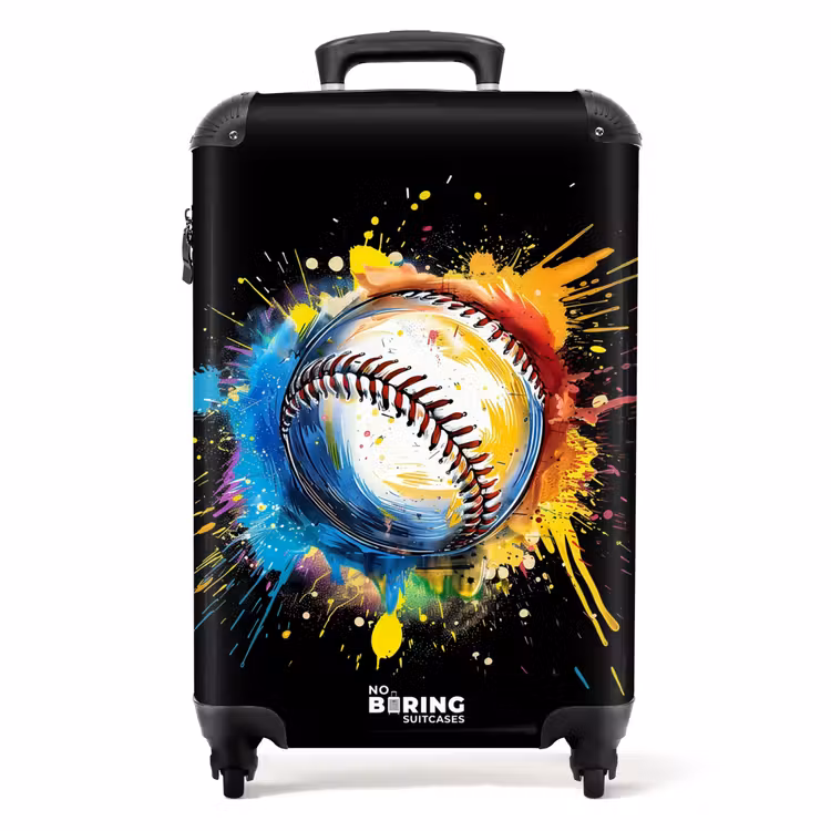 Honkbal met graffiti NBS - Handbagage koffer - Unisex middel -productfoto_recht