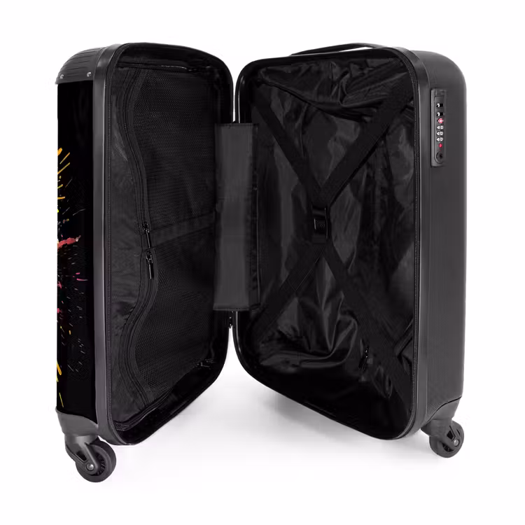 Honkbal met graffiti NBS - Handbagage koffer - Unisex middel -binnenkant
