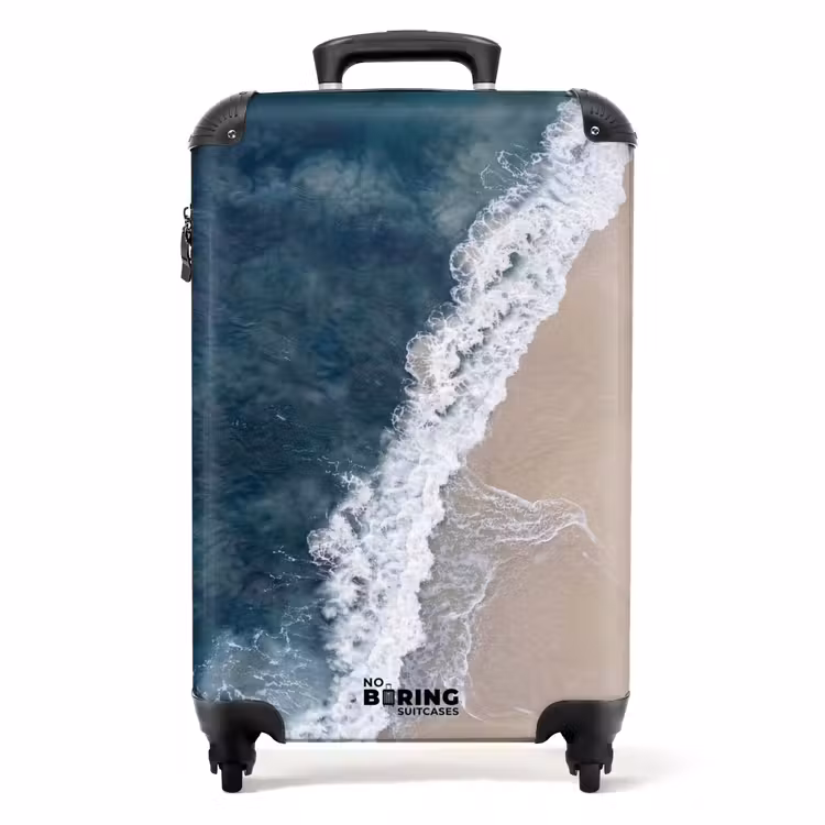 Strand - Zee - Golven NBS - Handbagage koffer - Volwassenen Unisex middel -productfoto_recht