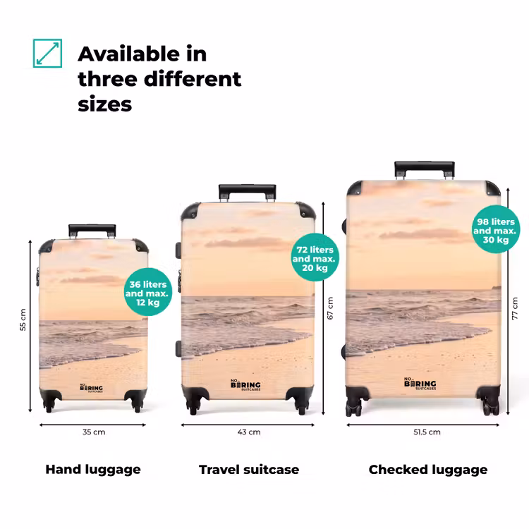 Strand - Branding - Wolken NBS - Handbagage koffer - Volwassenen Unisex middel zzzzzzVergelijking_3EN