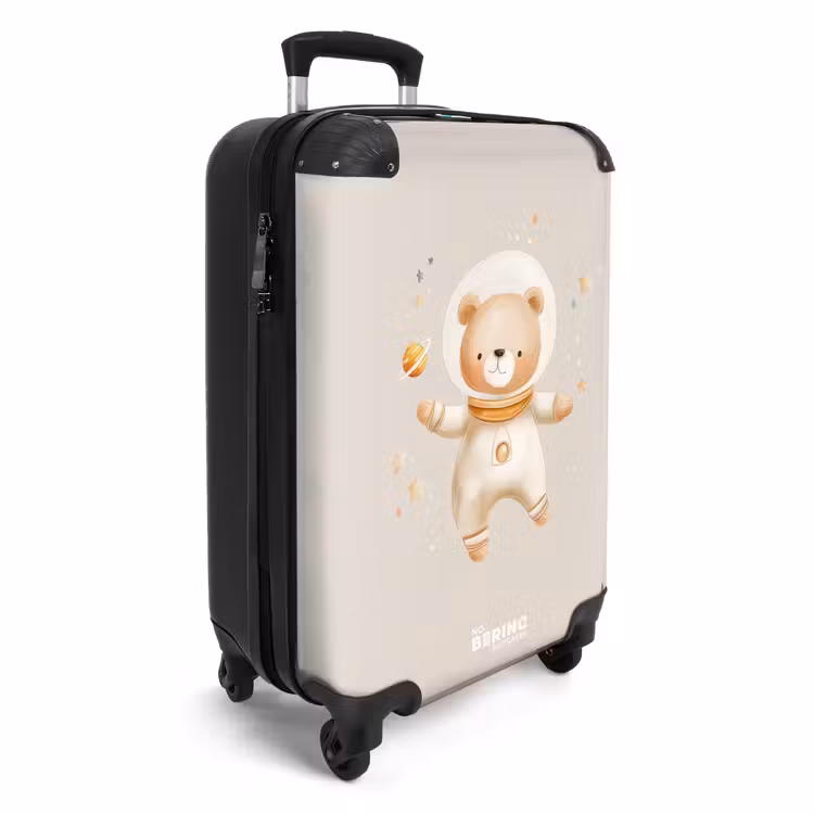 Beige ruimtebeer zweeft tussen sterren NBS - Handbagage koffer - Volwassenen Unisex middel -productfoto_3d