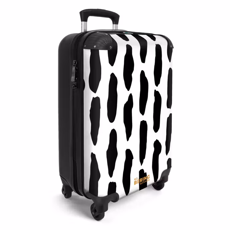 Zwarte vormen op een witte achtergrond NBS - Handbagage koffer - Volwassenen Unisex middel -productfoto_3d