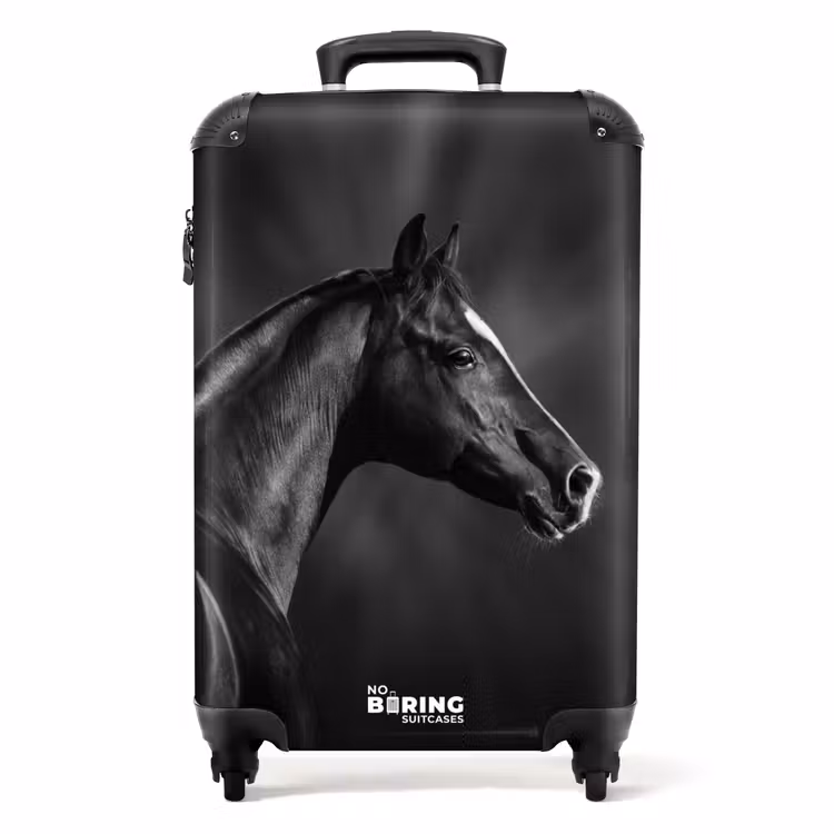 zwarte-hengst-in-profiel-paardenkracht-joost NBS - Handbagage koffer - Unisex middel -productfoto_recht