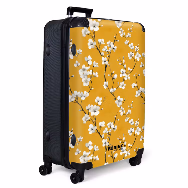 Bloesemtak - Aquarel - Geel NBS - Large koffer - Volwassenen Unisex groot -product1