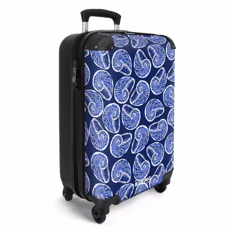Blauwe schelpen patroon NBS - Handbagage koffer - Volwassenen Unisex middel -productfoto_3d