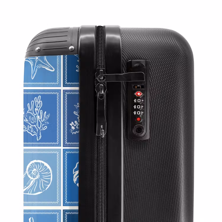 Blauwe zomer print NBS - Handbagage koffer - Volwassenen Unisex middel -slot