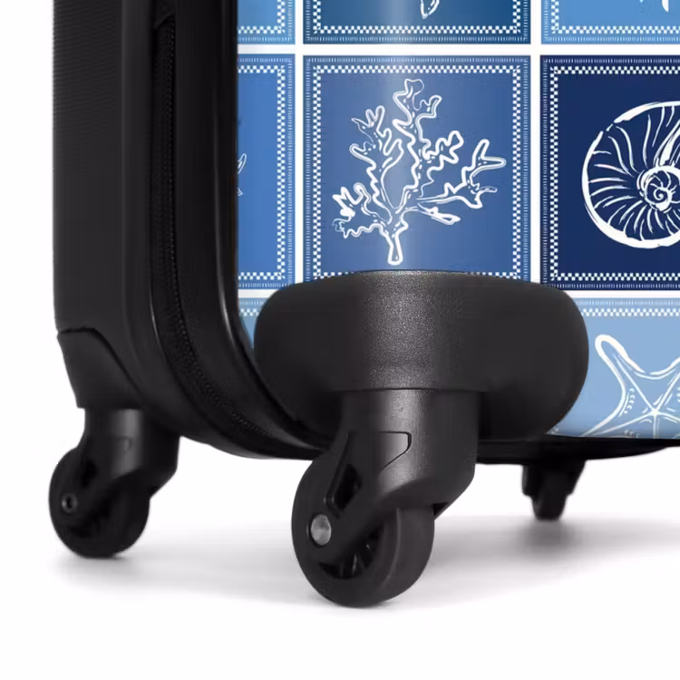 Blauwe zomer print NBS - Handbagage koffer - Volwassenen Unisex middel -wiel