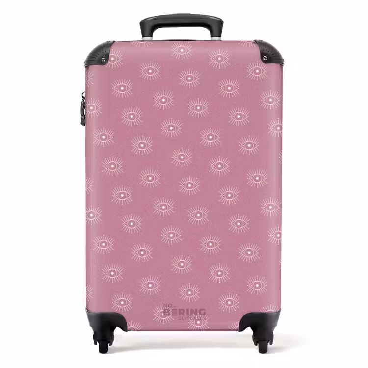 Boho - Paars patroon NBS - Handbagage koffer - Unisex middel -productfoto_recht