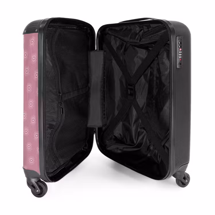 Boho - Paars patroon NBS - Handbagage koffer - Unisex middel -binnenkant