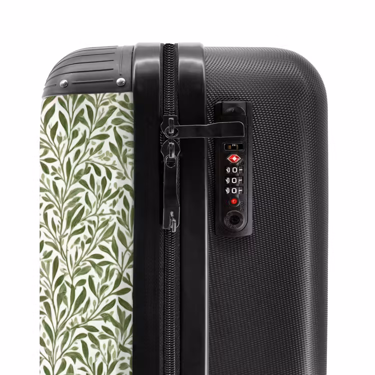 Botanisch - Takken - Groen NBS - Handbagage koffer - Volwassenen Unisex middel -slot