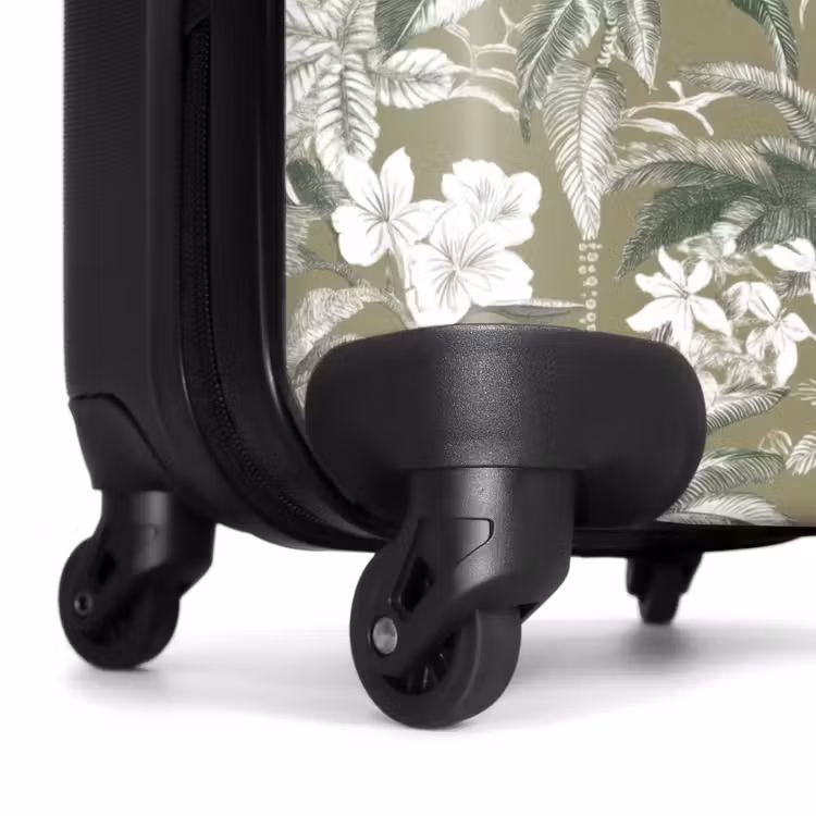 Botanisch - Bloemen - Groen NBS - Handbagage koffer - Volwassenen Unisex middel -wiel