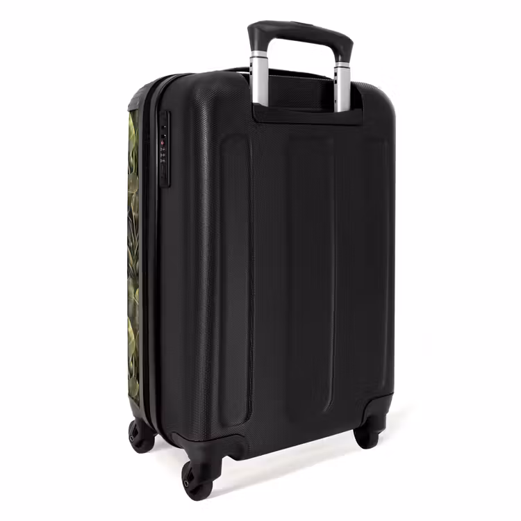 Botanisch - Bladeren - Groen NBS - Handbagage koffer - Volwassenen Unisex middel -achterkant