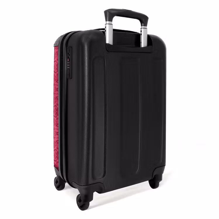 Felroze slangenhuid met symmetrische schubstructuur NBS - Handbagage koffer - Volwassenen Unisex middel -achterkant