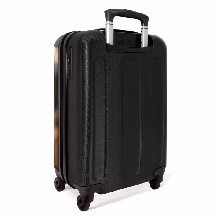 Bruin paard in een weiland NBS - Handbagage koffer - Unisex middel -achterkant