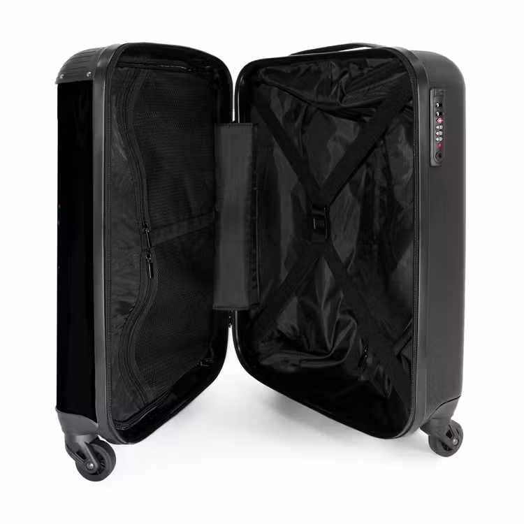 Stier met jas en zonnebril NBS - Handbagage koffer - Unisex middel -binnenkant