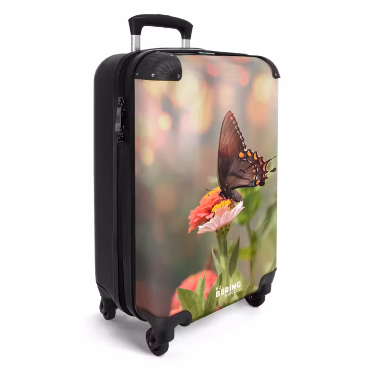 Vlinder op een bloem NBS - Handbagage koffer - Unisex middel -productfoto_3d