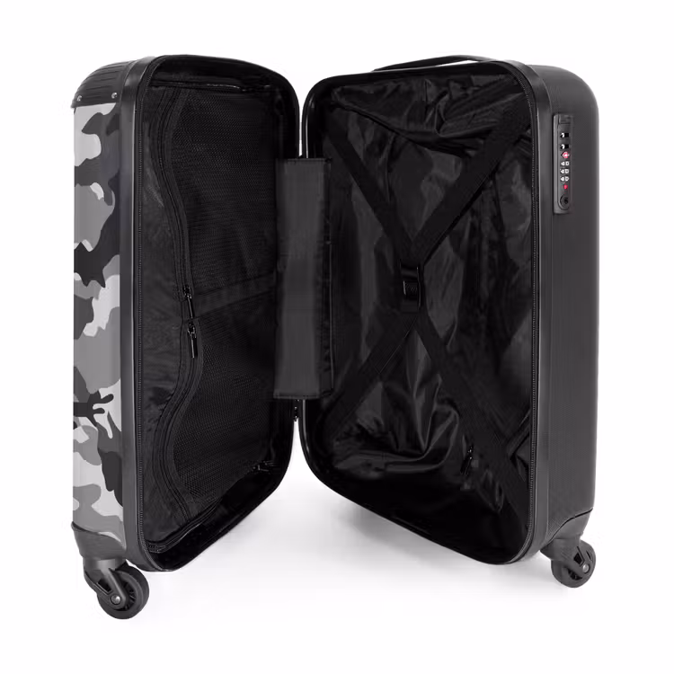 Camogrijs NBS - Handbagage koffer - Unisex middel -binnenkant