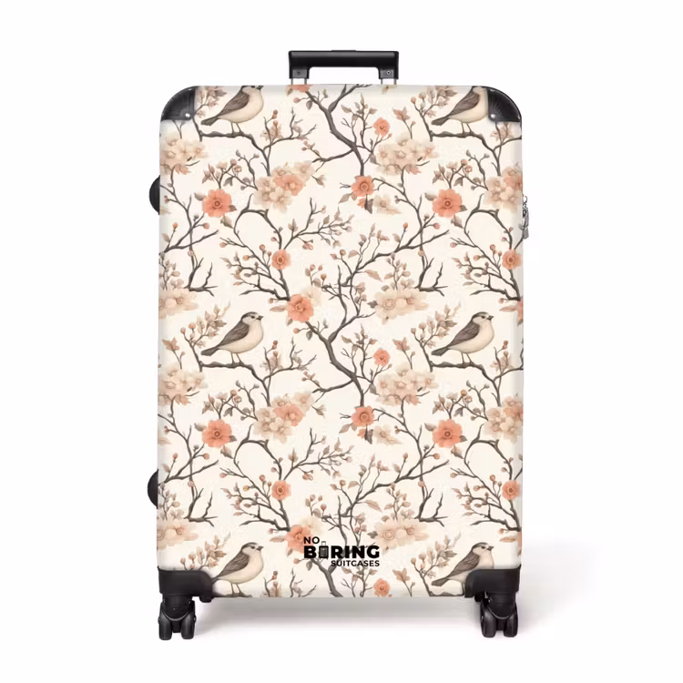 Kersenbloesem - Mus - Roze NBS - Handbagage koffer - Volwassenen Unisex middel -productfoto_recht
