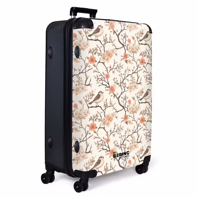 Kersenbloesem - Mus - Roze NBS - Handbagage koffer - Volwassenen Unisex middel -productfoto_3d