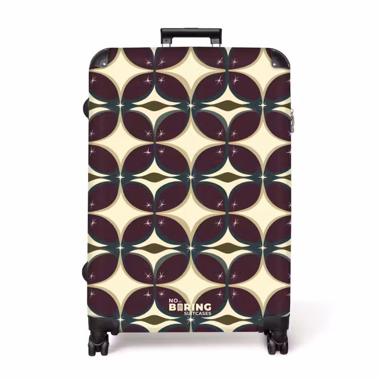 Cirkel - Retro - Kleurrijk NBS - Handbagage koffer - Volwassenen Unisex middel -productfoto_recht