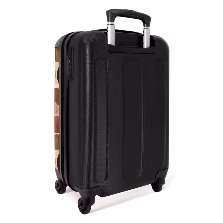 Cirkels - Modern - Kleurrijk NBS - Handbagage koffer - Volwassenen Unisex middel -achterkant