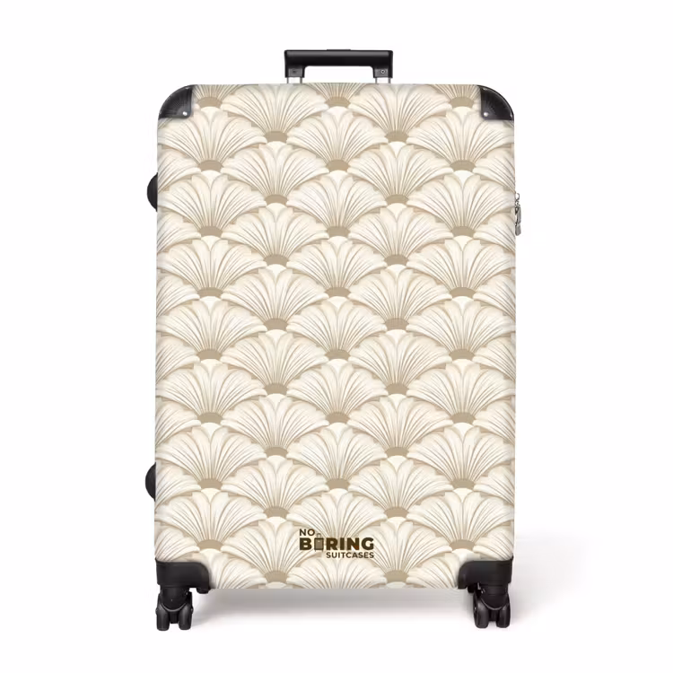Klassiek - Art - Beige NBS - Handbagage koffer - Volwassenen Unisex middel -productfoto_recht