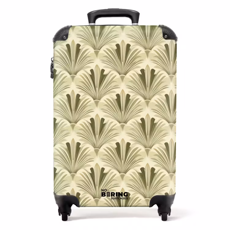 Klassiek - Waaier - Groen NBS - Handbagage koffer - Volwassenen Unisex middel -productfoto_recht