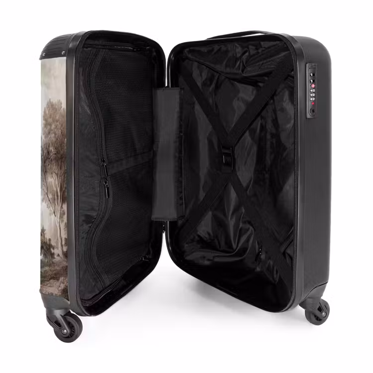Klassiek - Landschap - Neutraal NBS - Handbagage koffer - Volwassenen Unisex middel -binnenkant