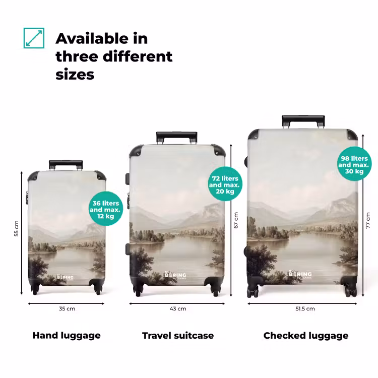 Klassiek - Landschap - Sereen NBS - Handbagage koffer - Volwassenen Unisex middel zzzzzzVergelijking_3EN