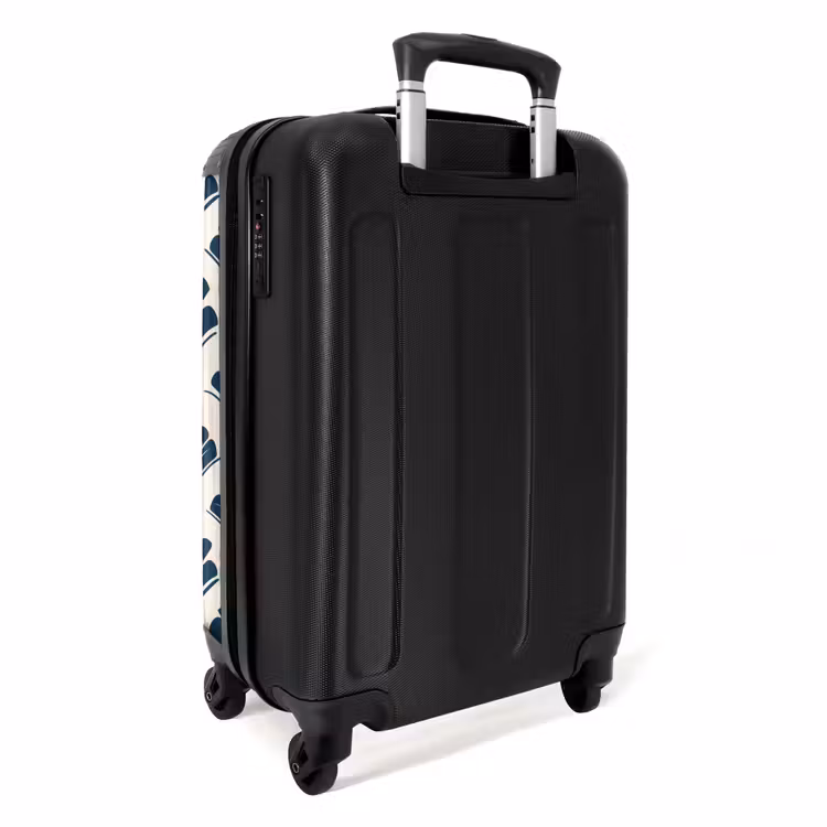 Klassiek - Motief - Blauw NBS - Handbagage koffer - Volwassenen Unisex middel -achterkant