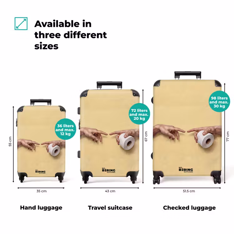 Klassiek - Kunst - Humor NBS - Handbagage koffer - Volwassenen Unisex middel zzzzzzVergelijking_3EN