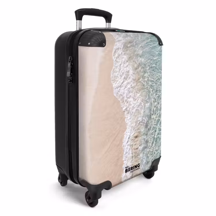 Kust - Zand - Blauw NBS - Handbagage koffer - Volwassenen Unisex middel -productfoto_3d