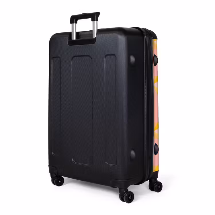 Kleurrijk - Ruitpatroon - Bladvormen NBS - Handbagage koffer - Volwassenen Unisex middel -slot
