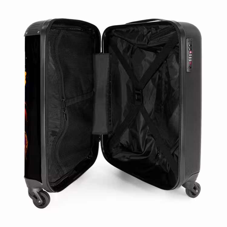 Kleurrijke Leeuw in Graffiti Stijl NBS - Handbagage koffer - Unisex middel -binnenkant