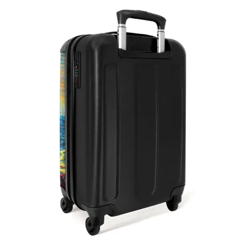 Kleurrijke Mona Lisa in graffiti stijl NBS - Handbagage koffer - Unisex middel -achterkant