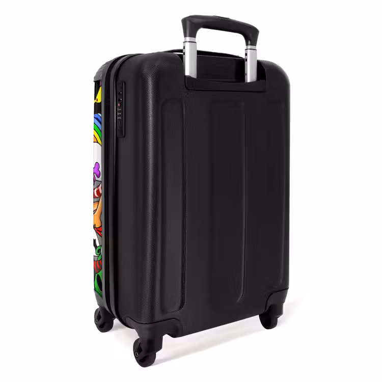 Kleurrijke Monstermix NBS - Handbagage koffer - Unisex middel -achterkant