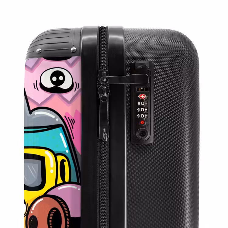 Kleurrijke Monsterparade NBS - Handbagage koffer - Unisex middel -slot