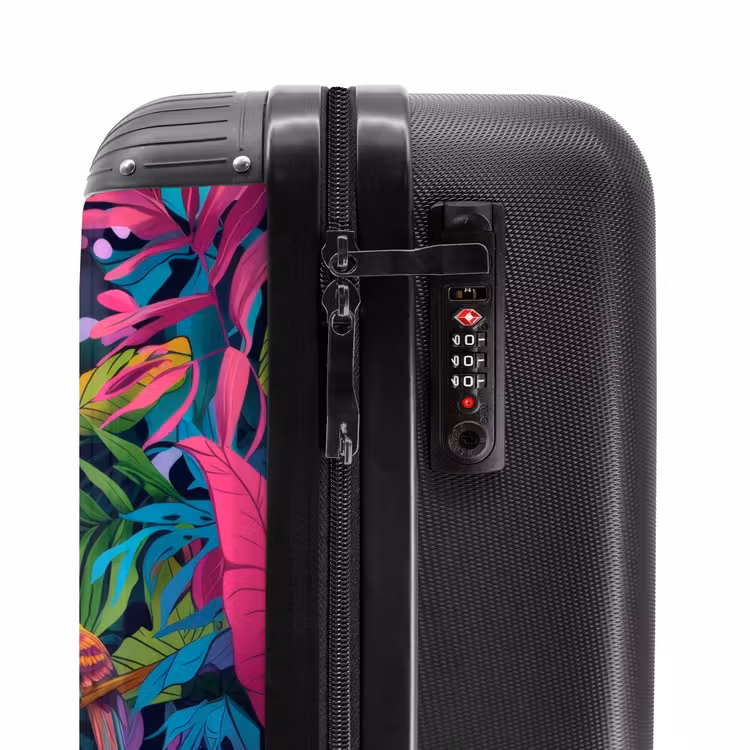 Kleurrijke papegaai NBS - Handbagage koffer - Unisex middel -slot