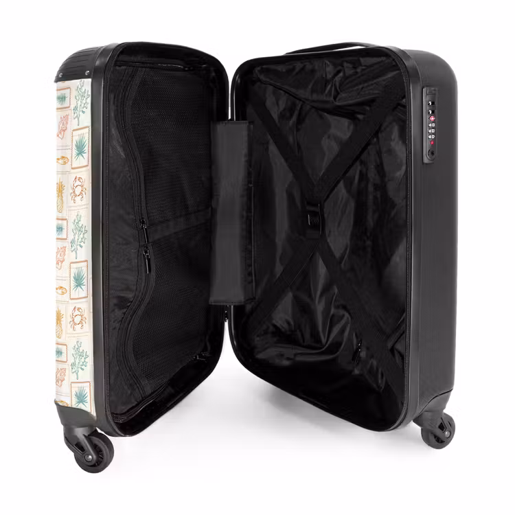 Kleurrijk zomer patroon NBS - Handbagage koffer - Volwassenen Unisex middel -binnenkant