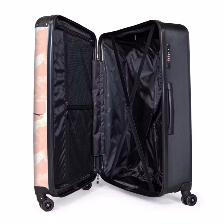 Kraanvogels - Bloesem - Roze NBS - Handbagage koffer - Volwassenen Unisex middel -wiel