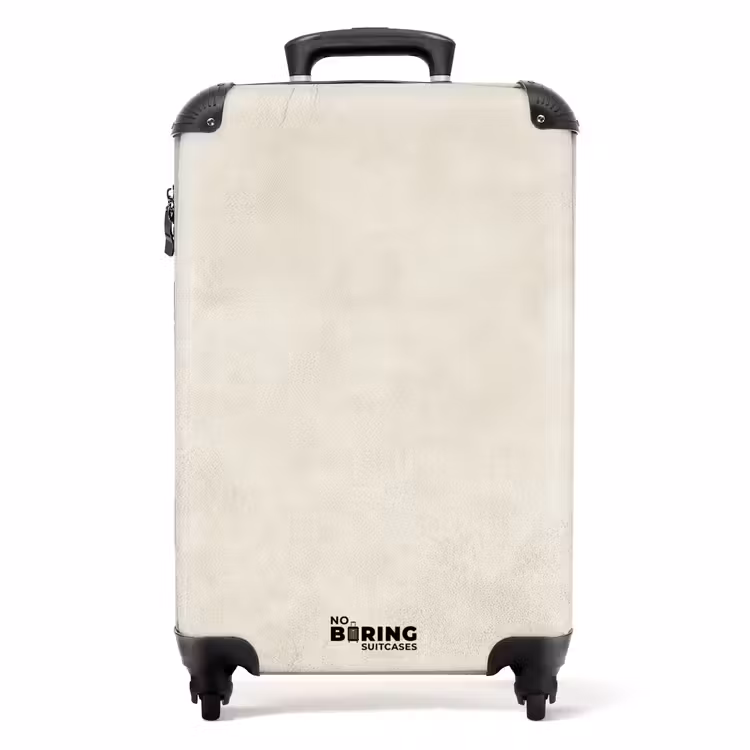 Crème - Egaal - Beton NBS - Handbagage koffer - Volwassenen Unisex middel -productfoto_recht