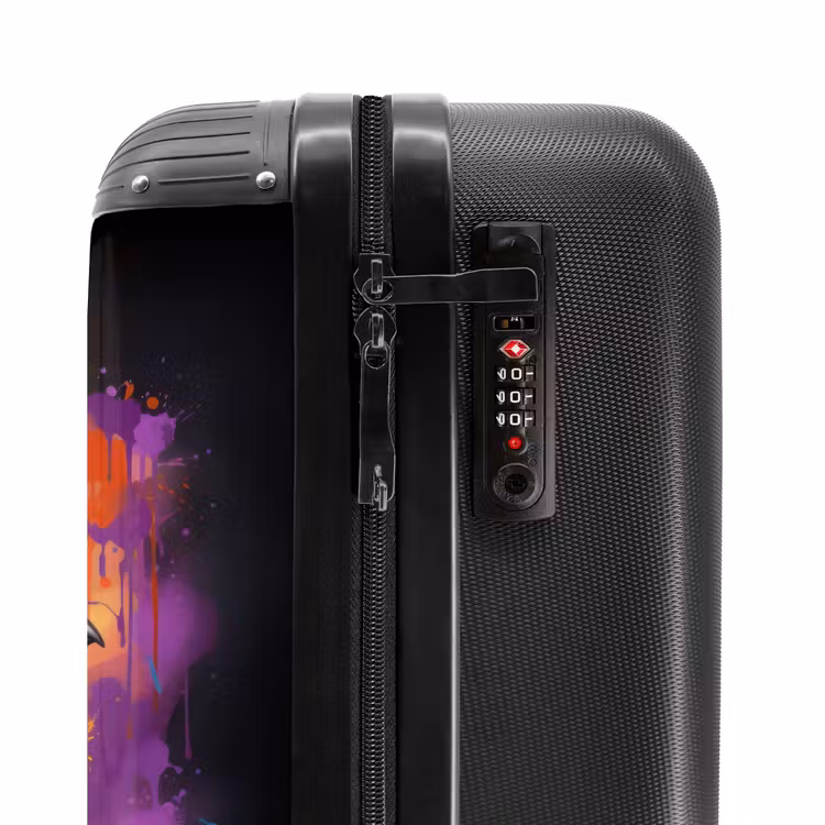 Kraai met kleurrijke graffiti NBS - Handbagage koffer - Unisex middel -slot