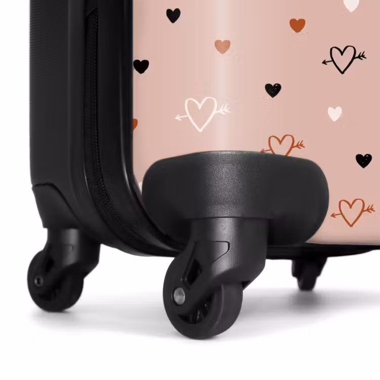 Cupido's hartjes NBS - Handbagage koffer - Volwassenen Unisex middel -wiel