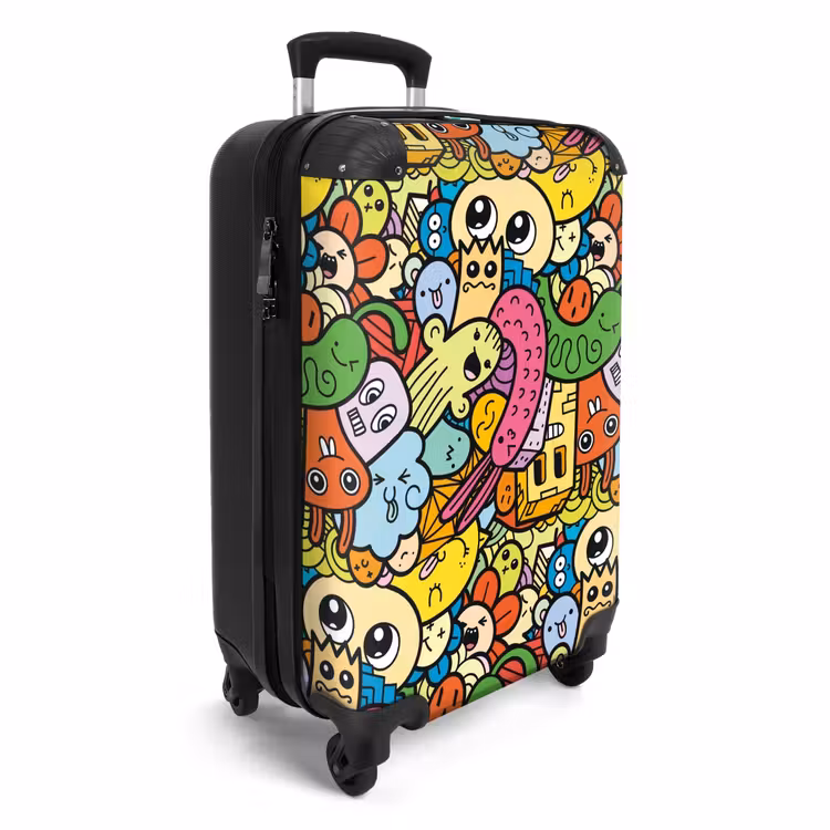 Schattige Beestjes in Stad NBS - Handbagage koffer - Unisex middel -productfoto_3d