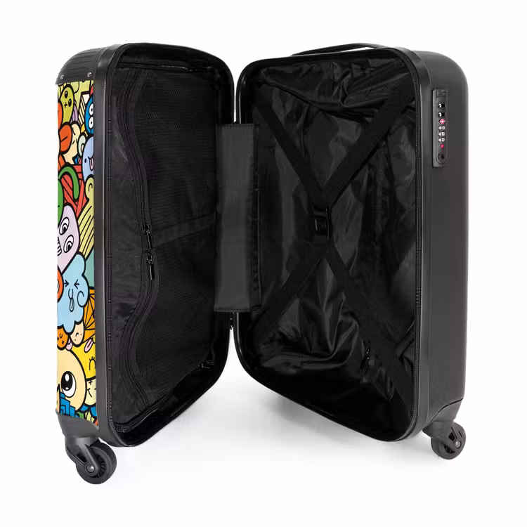 Schattige Beestjes in Stad NBS - Handbagage koffer - Unisex middel -binnenkant