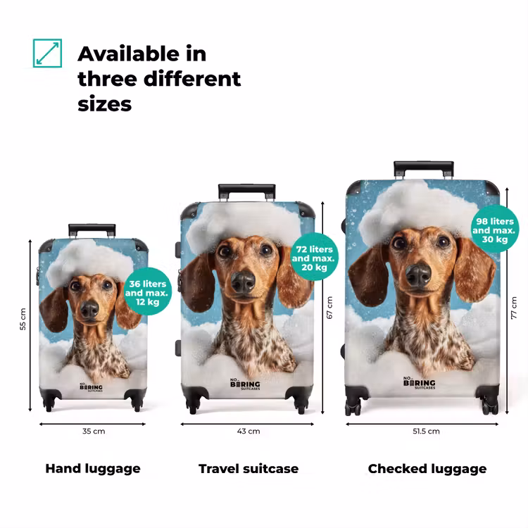 Teckel - Bad - Schuim - Waterdruppels NBS - Handbagage koffer - Volwassenen Unisex middel zzzzzzVergelijking_3EN